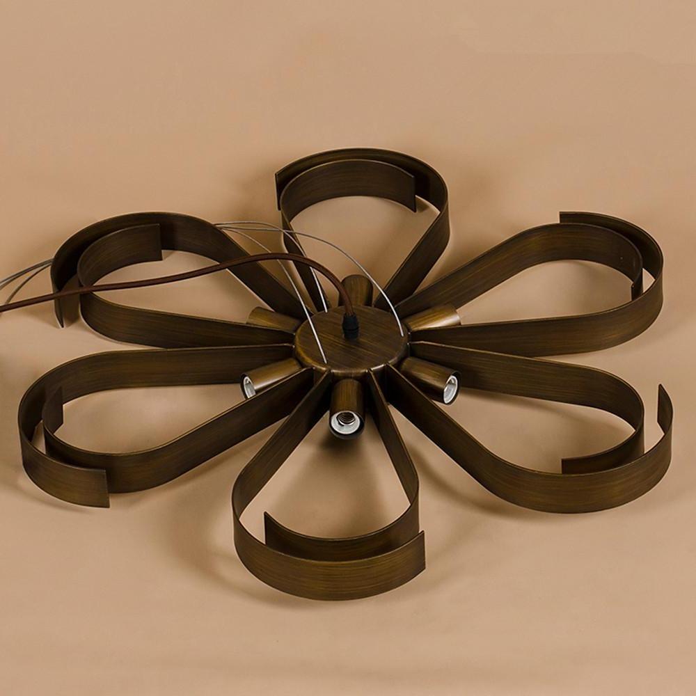 6-Light Petal-Shaped LED Modern Chandelier