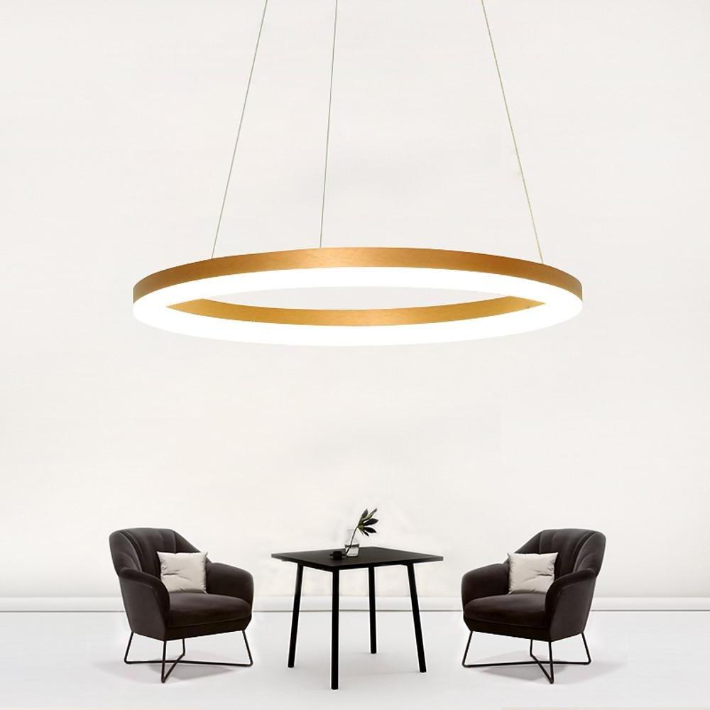 Brown entry slim pendant lighting — Warm White (3000K) / Matte Black