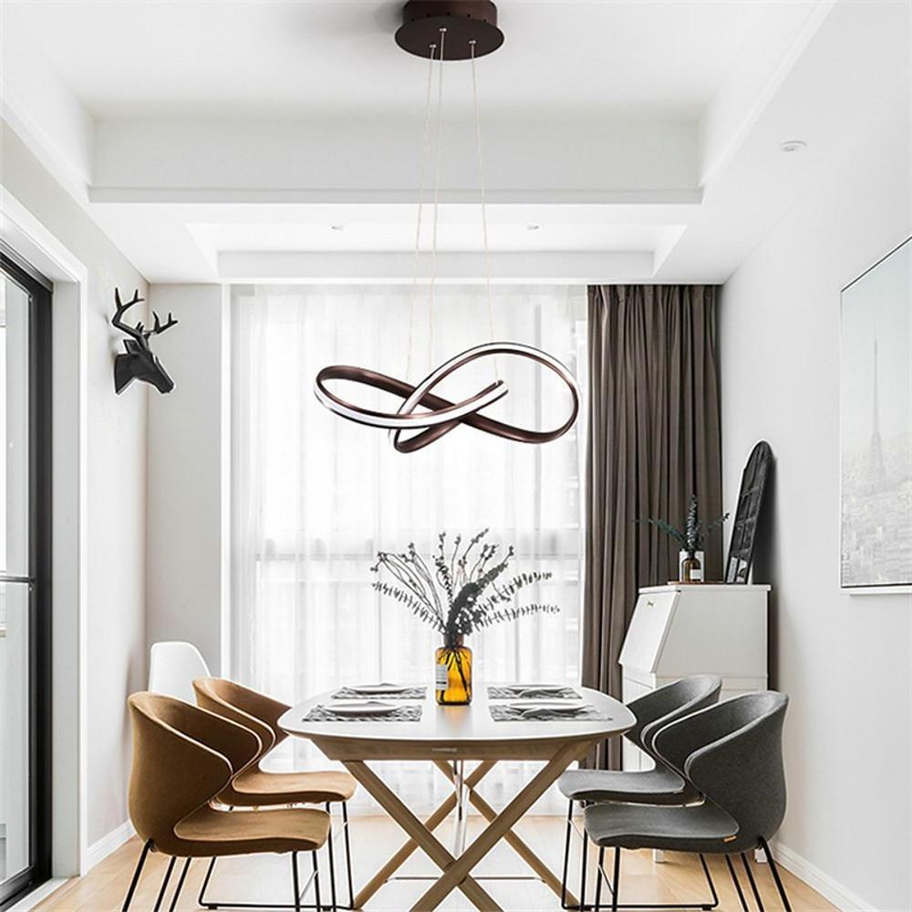 Lighom mobius ring synthetic pendant lighting — Warm White (3000K) / Matte Black
