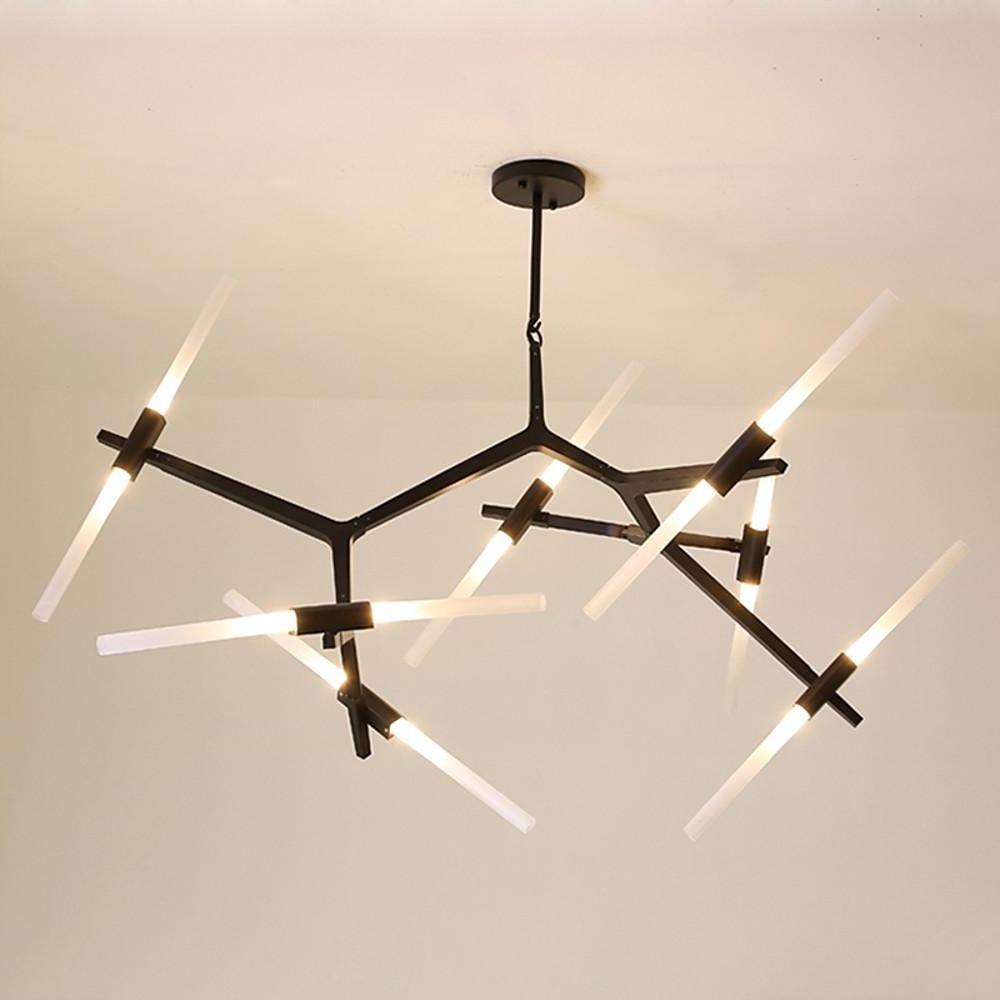 Industrial Drone Shaped Brass Chandelier Light Modern Sputnik Chandelier 14 LED Bulbs-Lighom