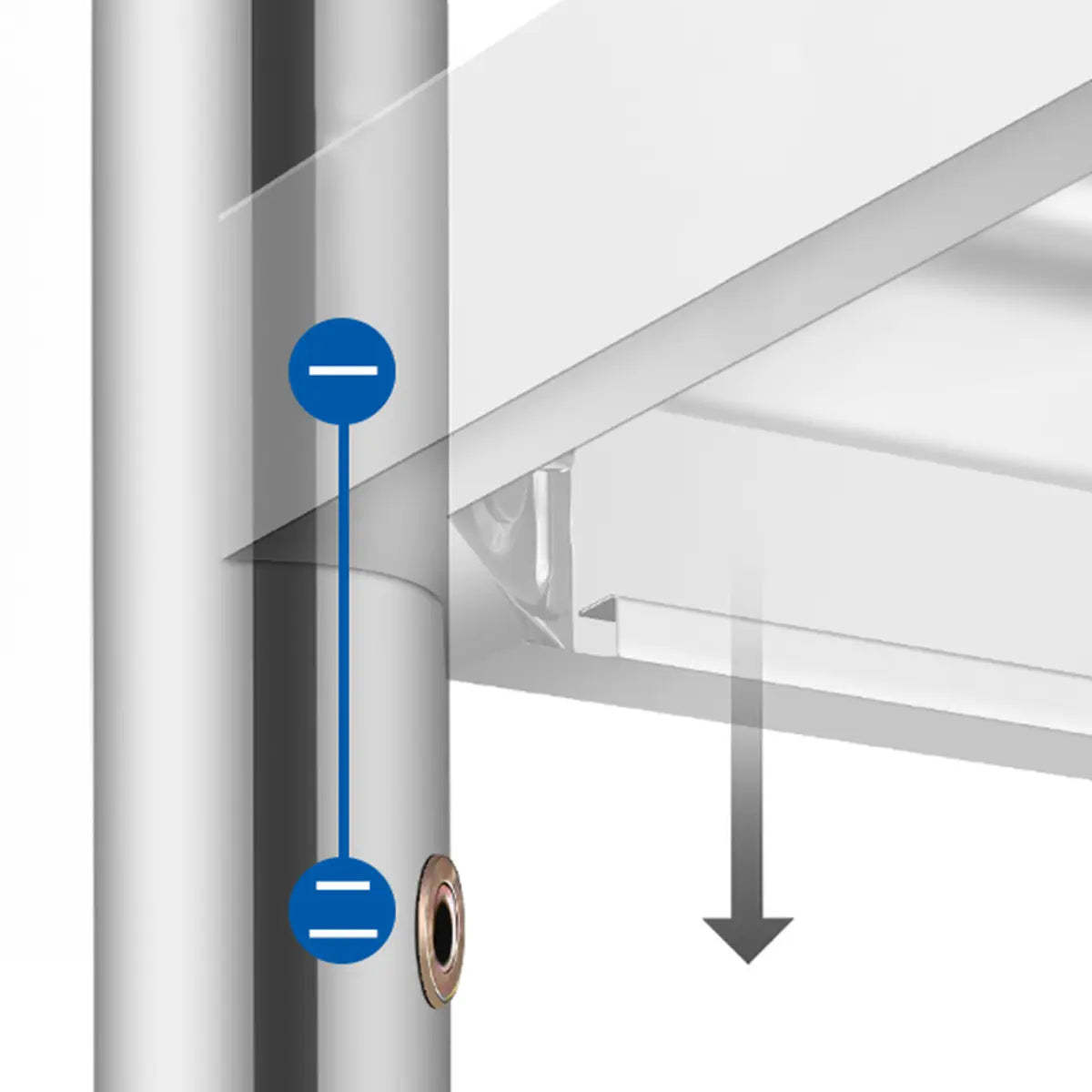 Silver Rust Resistant Stainless Steel Baker's Rack