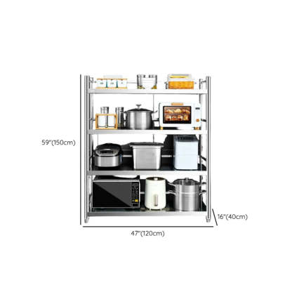 Silver Rust Resistant Stainless Steel Baker's Rack