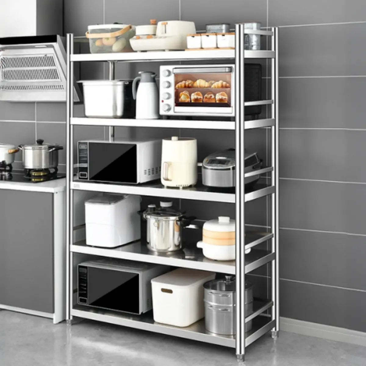 Silver Rust Resistant Stainless Steel Baker's Rack
