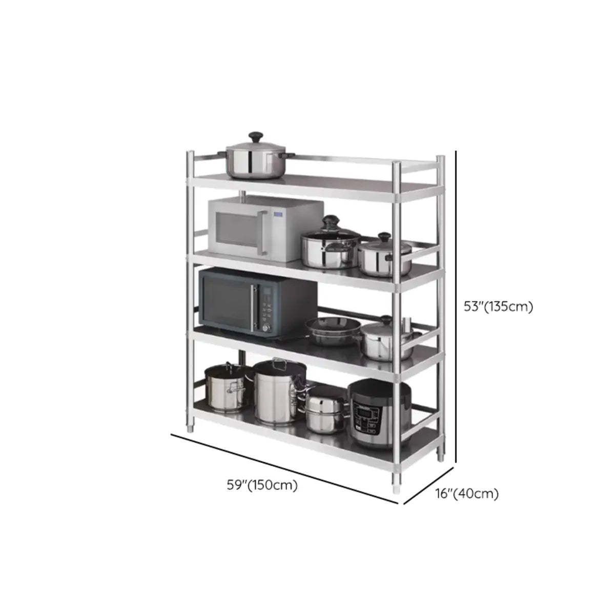 Rust Resistant Stainless Steel Countertop Baker's Rack