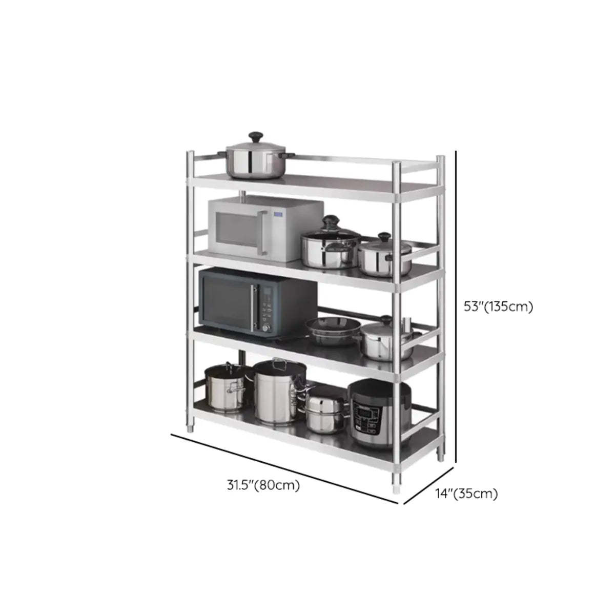 Rust Resistant Stainless Steel Countertop Baker's Rack