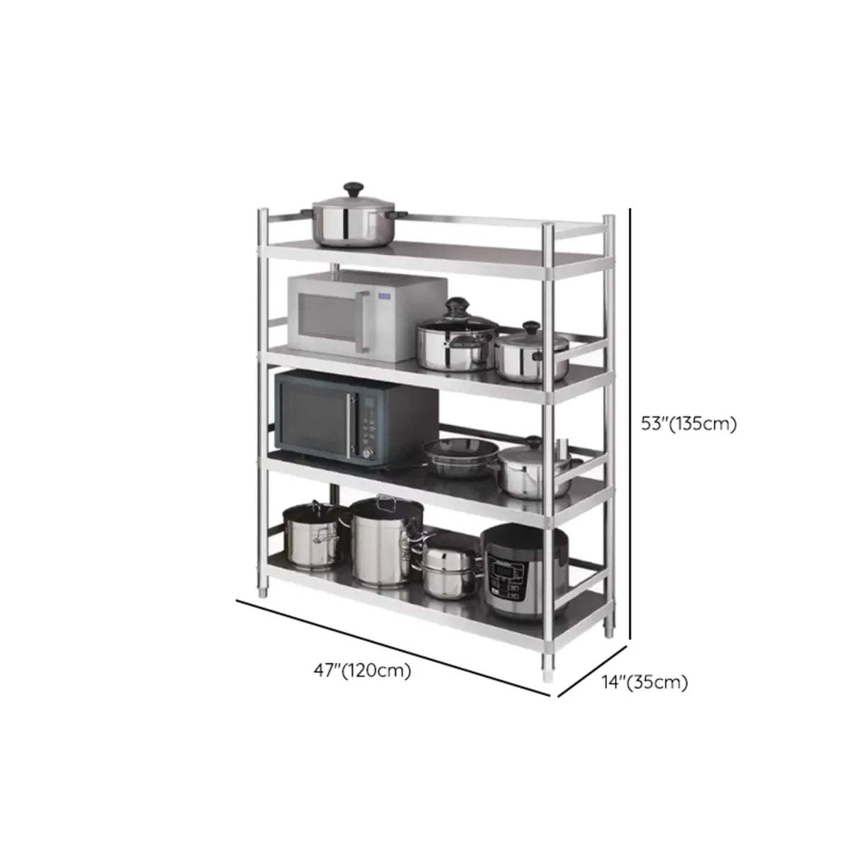 Rust Resistant Stainless Steel Countertop Baker's Rack