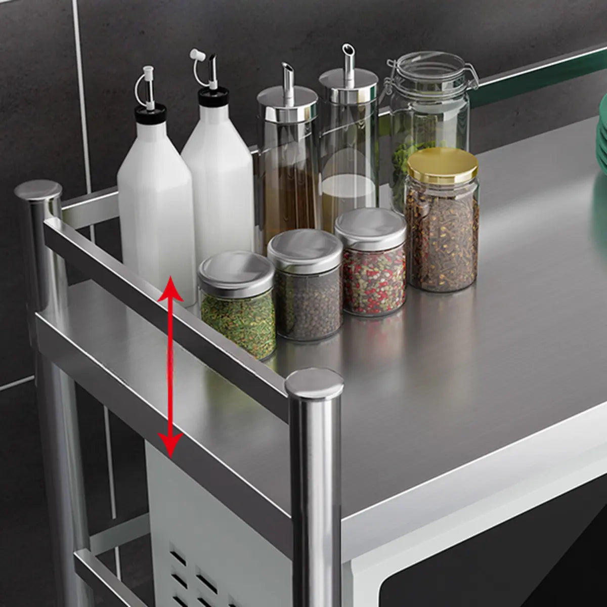 Rust Resistant Stainless Steel Countertop Baker's Rack