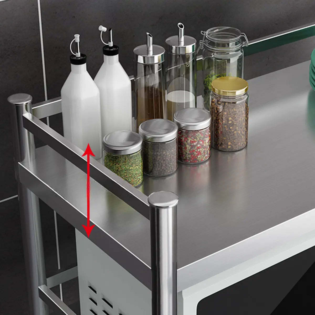 Rust Resistant Stainless Steel Countertop Baker's Rack