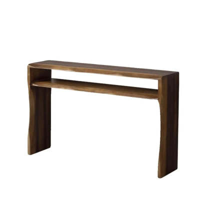 Rustic Brown Narrow Entryway Console Table