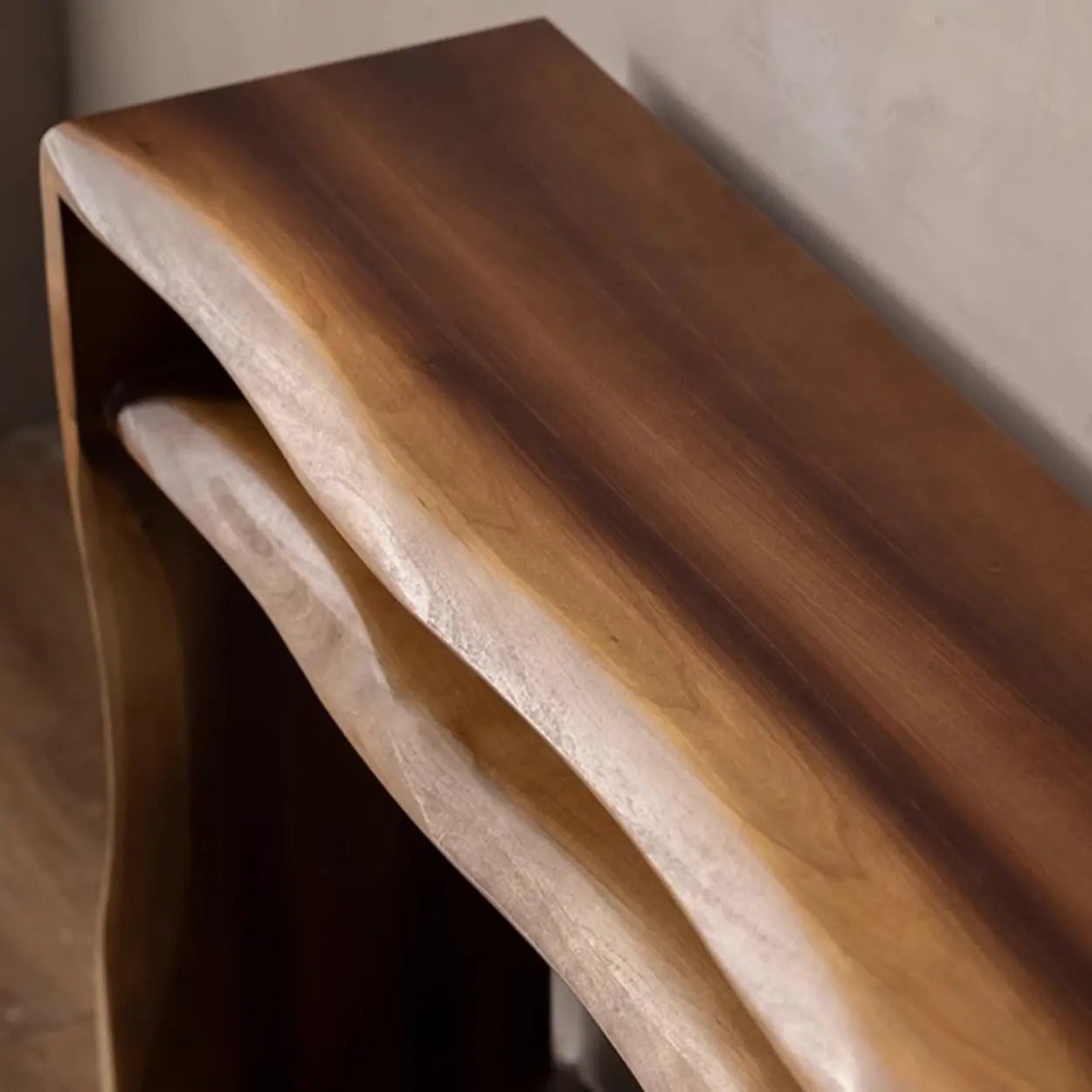 Rustic Brown Narrow Entryway Console Table