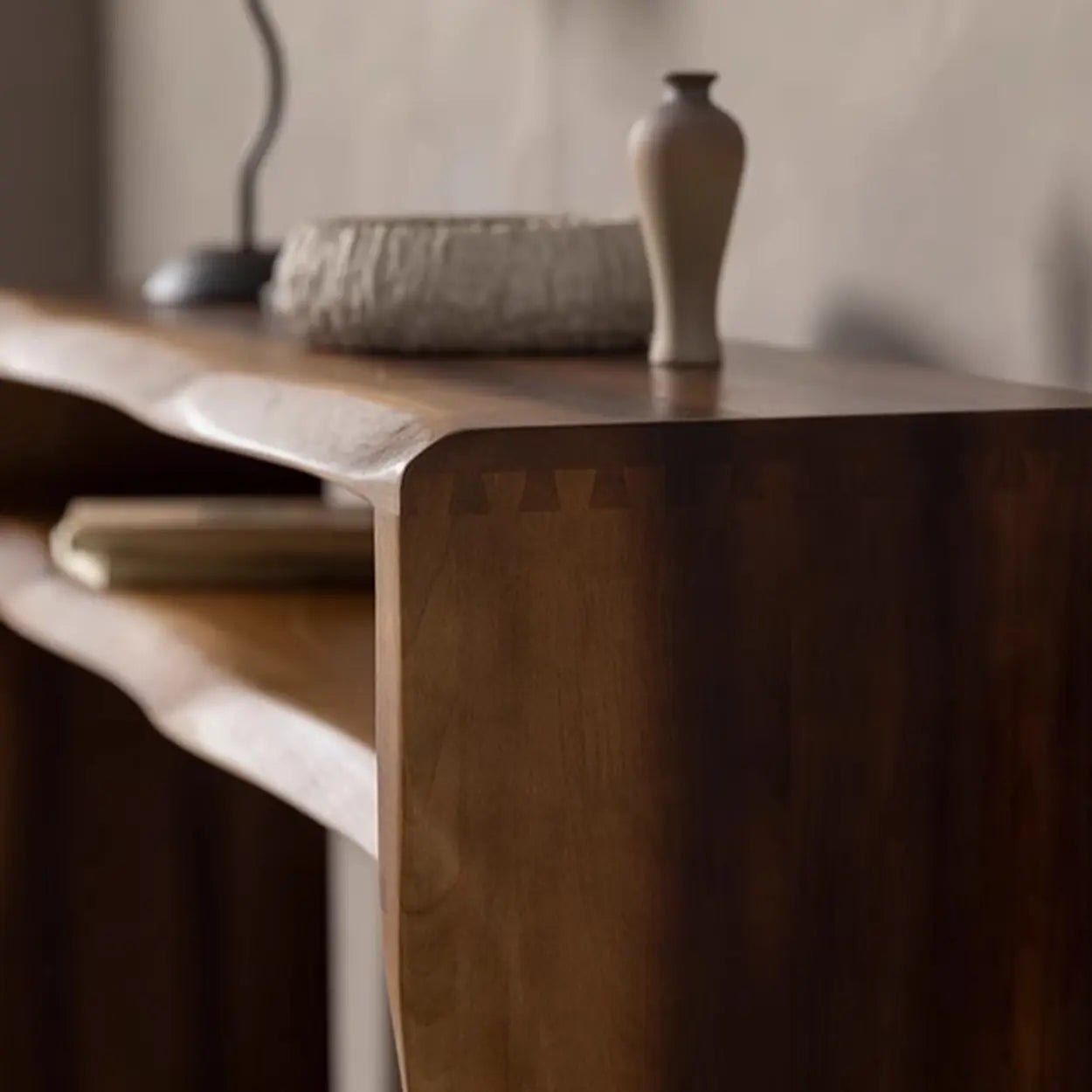 Rustic Brown Narrow Entryway Console Table