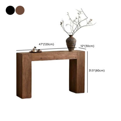 Rustic Entryway Narrow Wood Console Table — Vintage Color
