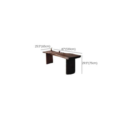 Live Edge Wood Pedestal Console Table