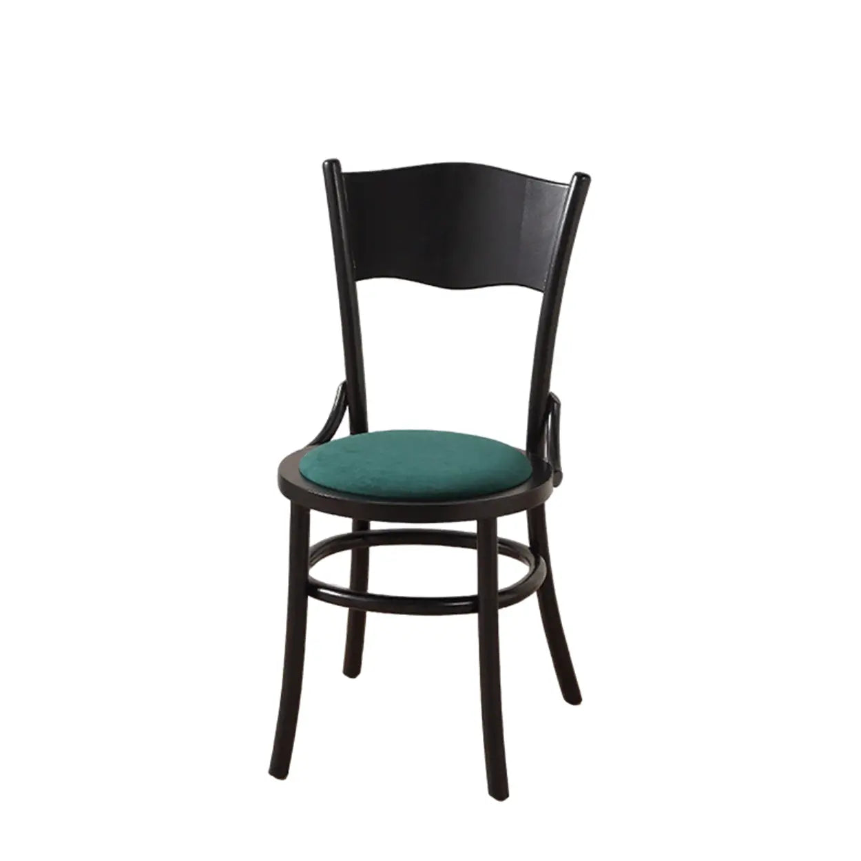 Rustic Mid-Century Wood Curved Back Dining Chair