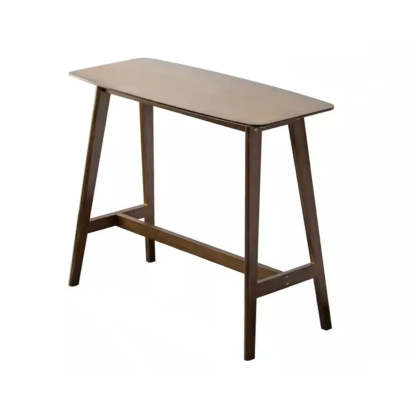 Rustic Minimalist Wood Bar Table with Footrest