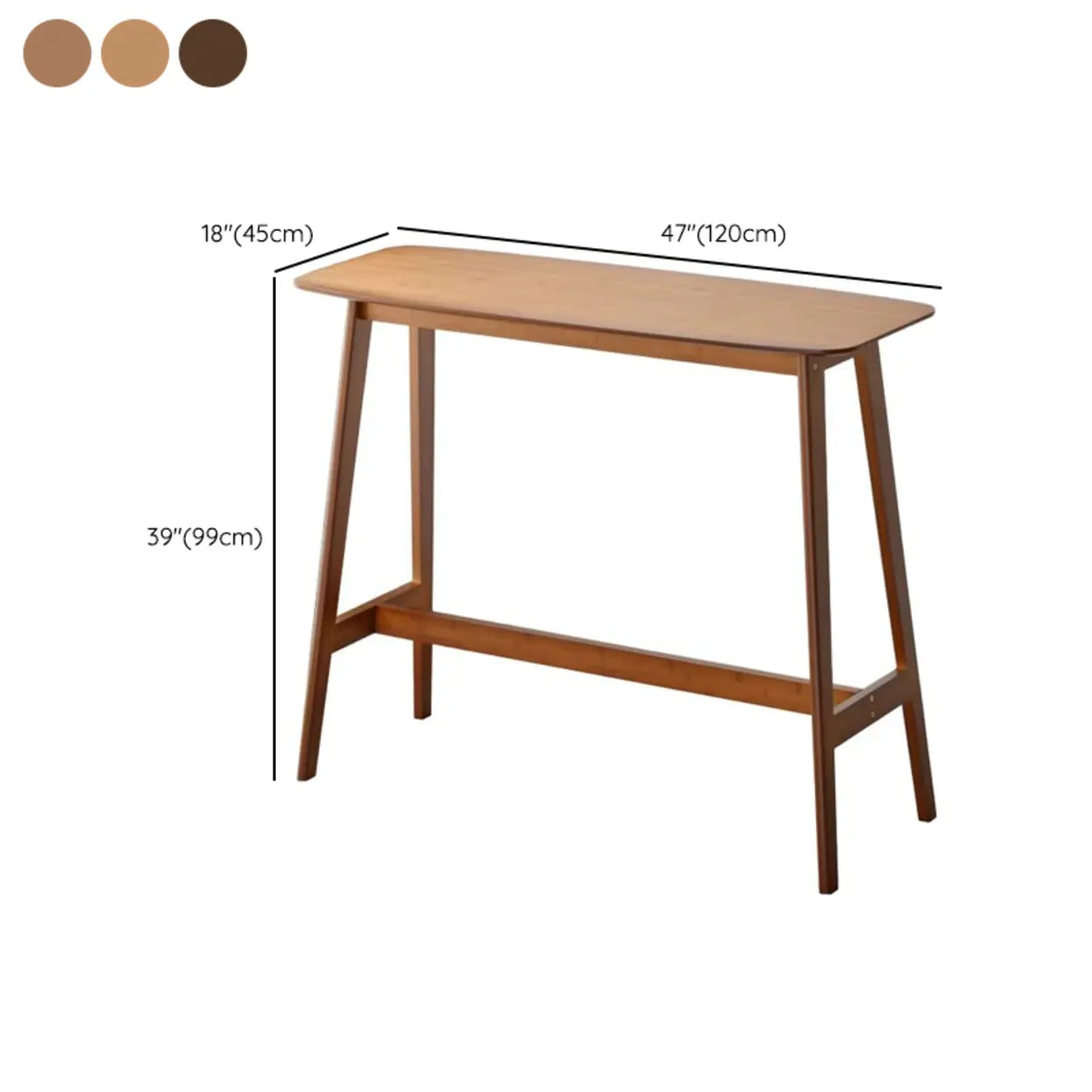 Rustic Minimalist Wood Bar Table with Footrest