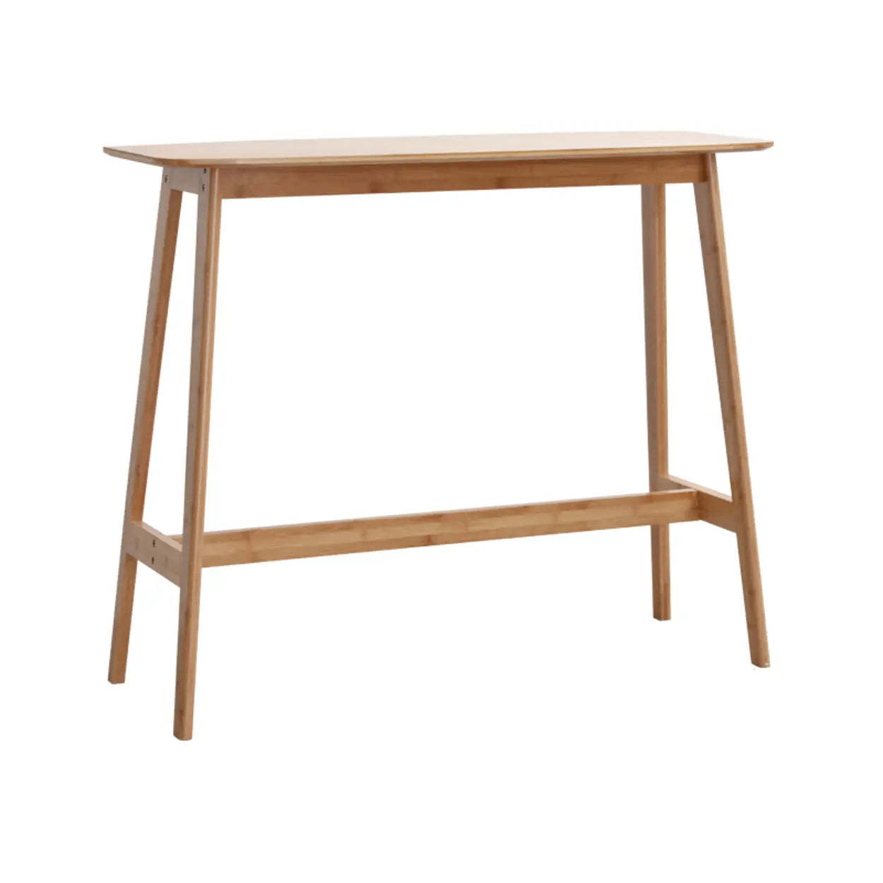 Rustic Minimalist Wood Bar Table with Footrest