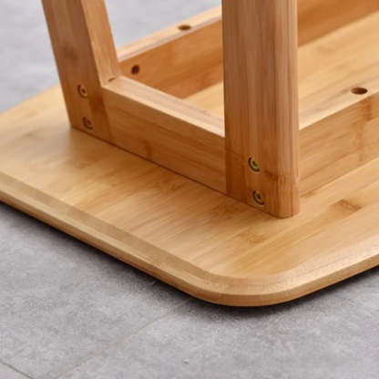 Rustic Minimalist Wood Bar Table with Footrest