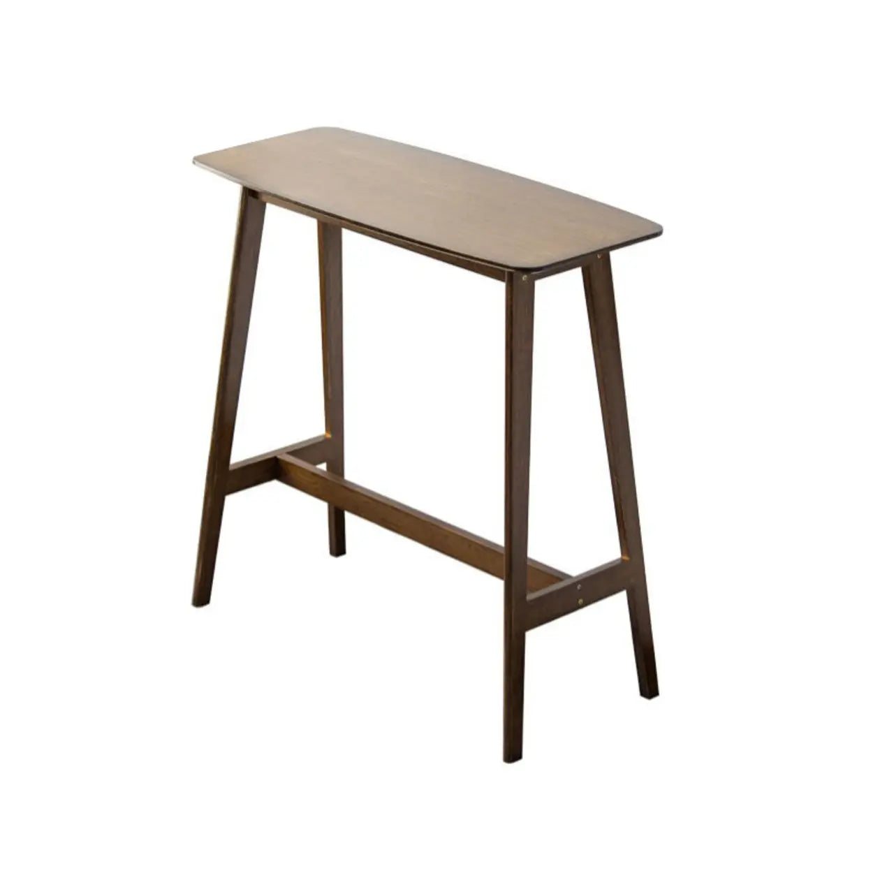 Rustic Minimalist Wood Bar Table with Footrest