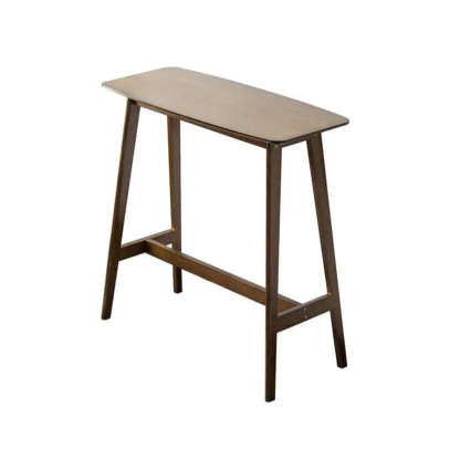 Rustic Minimalist Wood Bar Table with Footrest