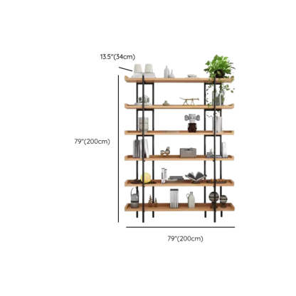 Rustic Multi-Tier Natural Wood Bookcase