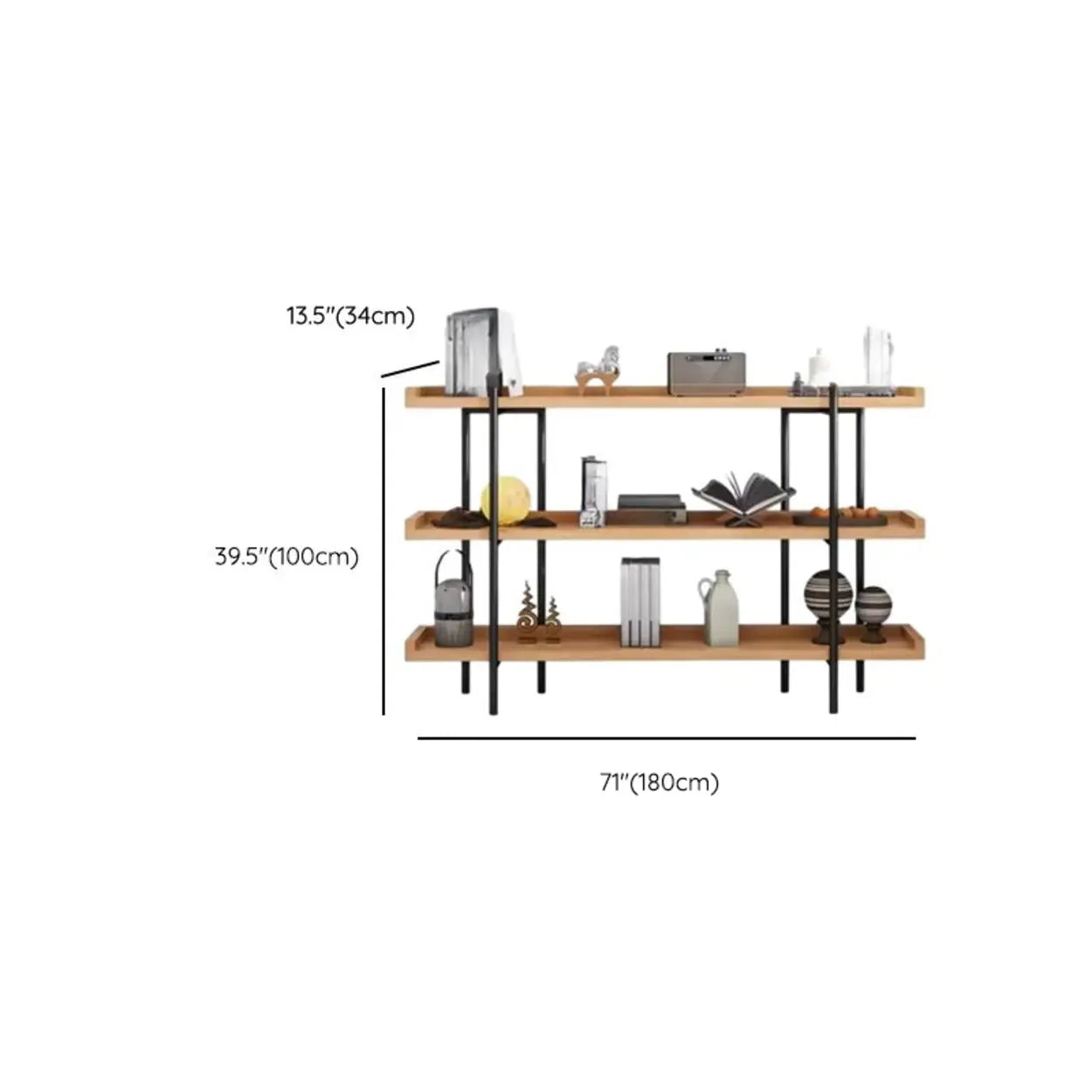 Rustic Multi-Tier Natural Wood Bookcase