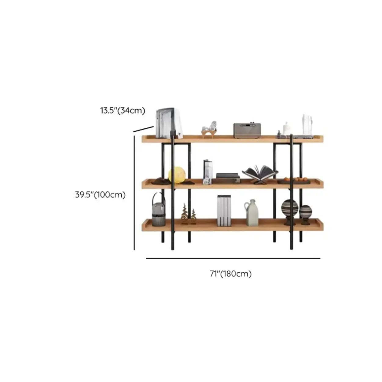 Rustic Multi-Tier Natural Wood Bookcase