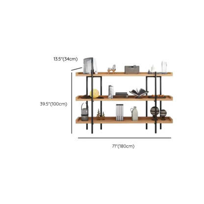 Rustic Multi-Tier Natural Wood Bookcase