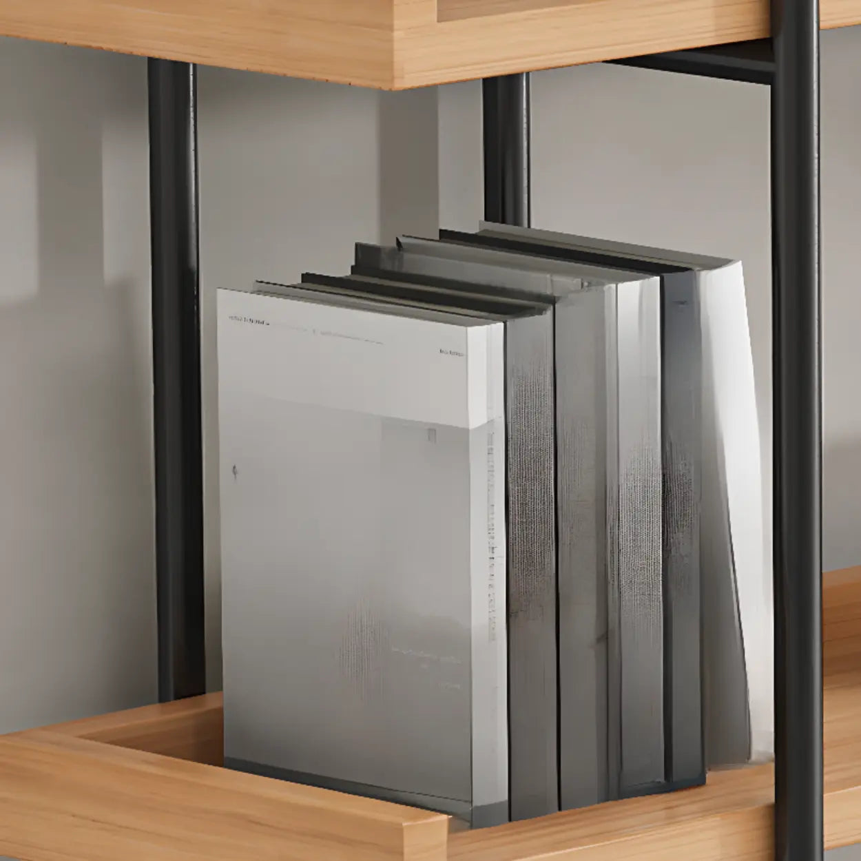 Rustic Multi-Tier Natural Wood Bookcase