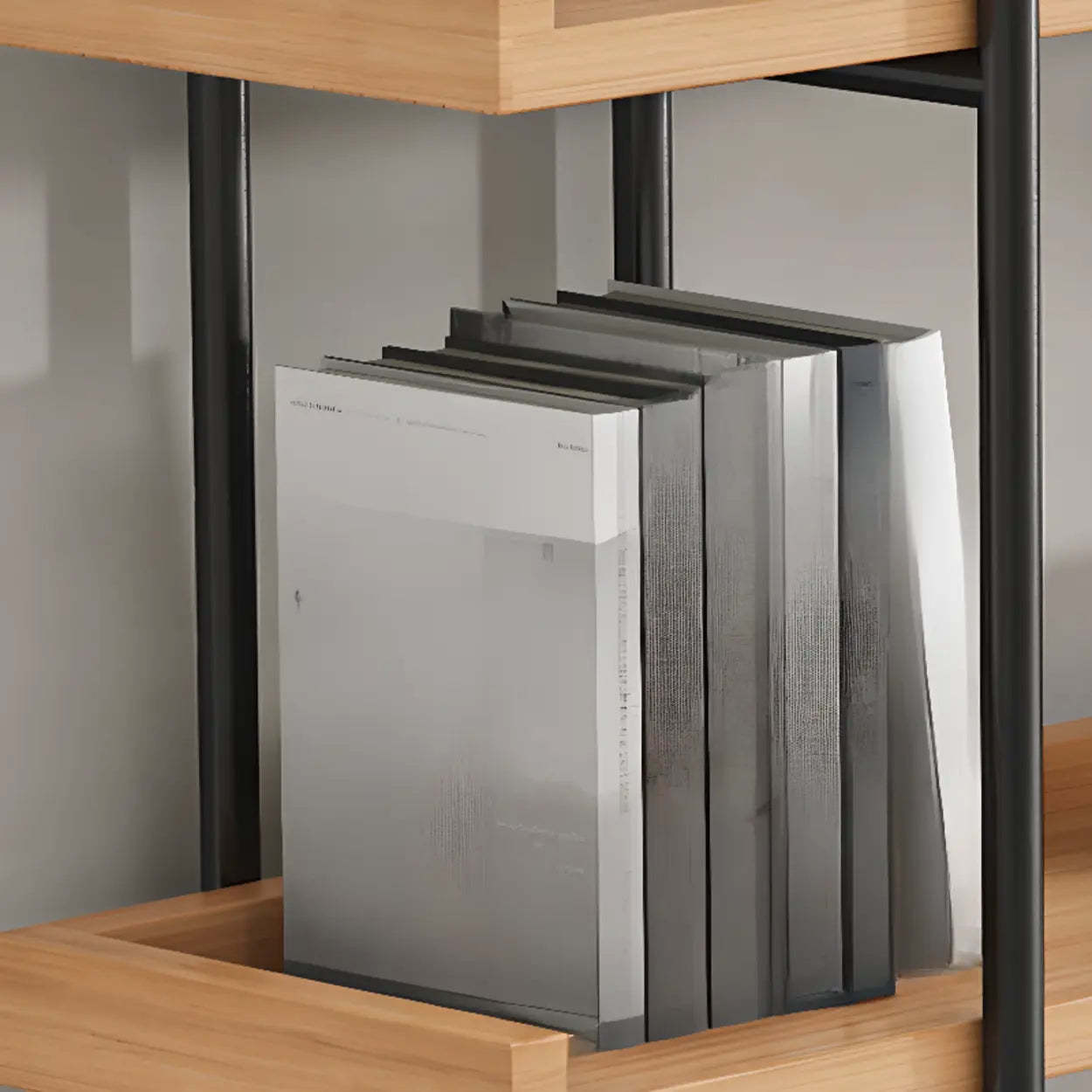 Rustic Multi-Tier Natural Wood Bookcase
