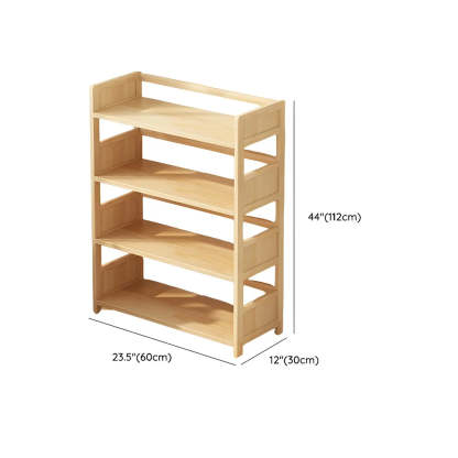 Rustic Pine Open Storage Bookcase
