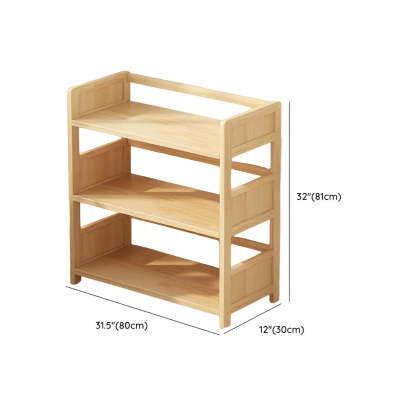 Rustic Pine Open Storage Bookcase