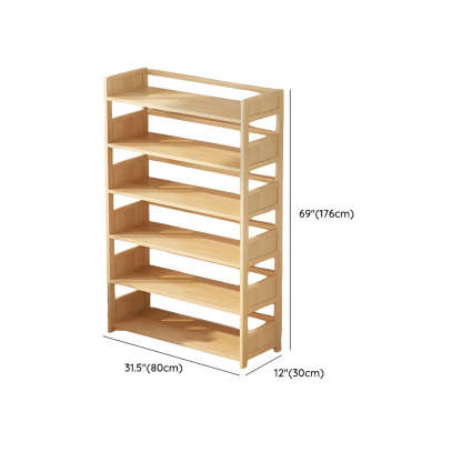 Rustic Pine Open Storage Bookcase