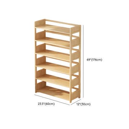 Rustic Pine Open Storage Bookcase