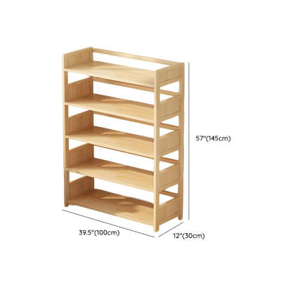Rustic Pine Open Storage Bookcase