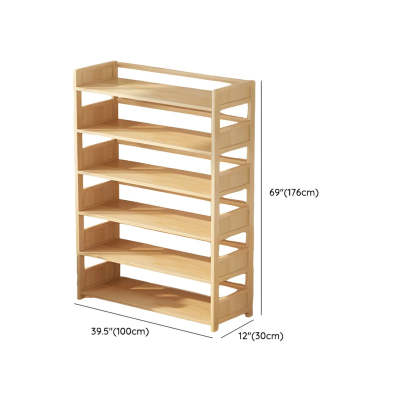 Rustic Pine Open Storage Bookcase