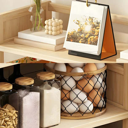 Rustic Pine Open Storage Bookcase