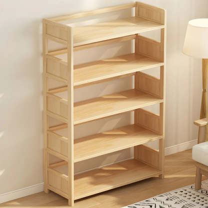 Rustic Pine Open Storage Bookcase