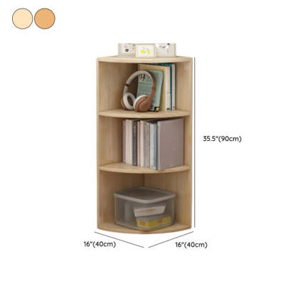 Rustic Triangle Corner Bookcase — Light Walnut