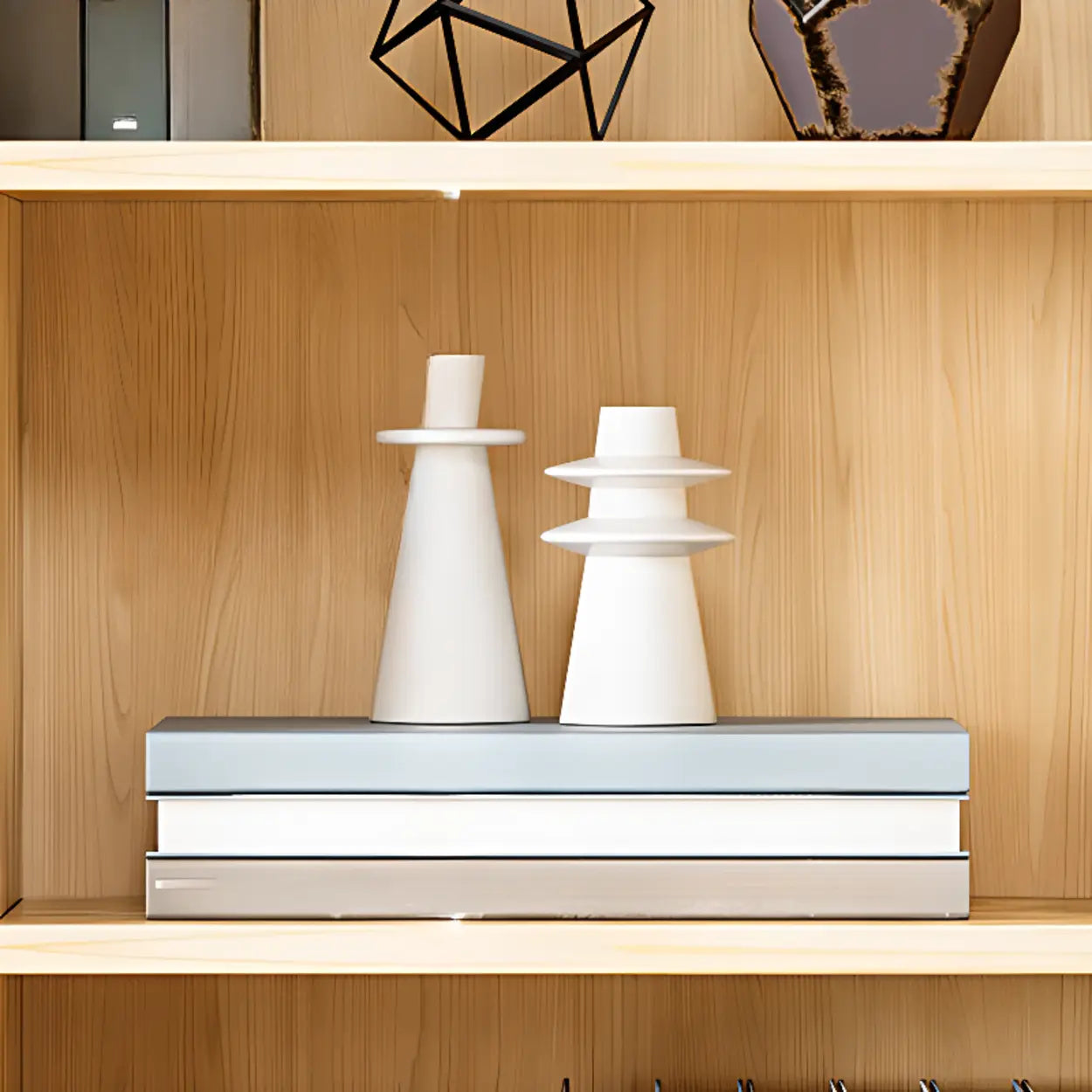 Rustic Natural Wooden Storage Bookcase