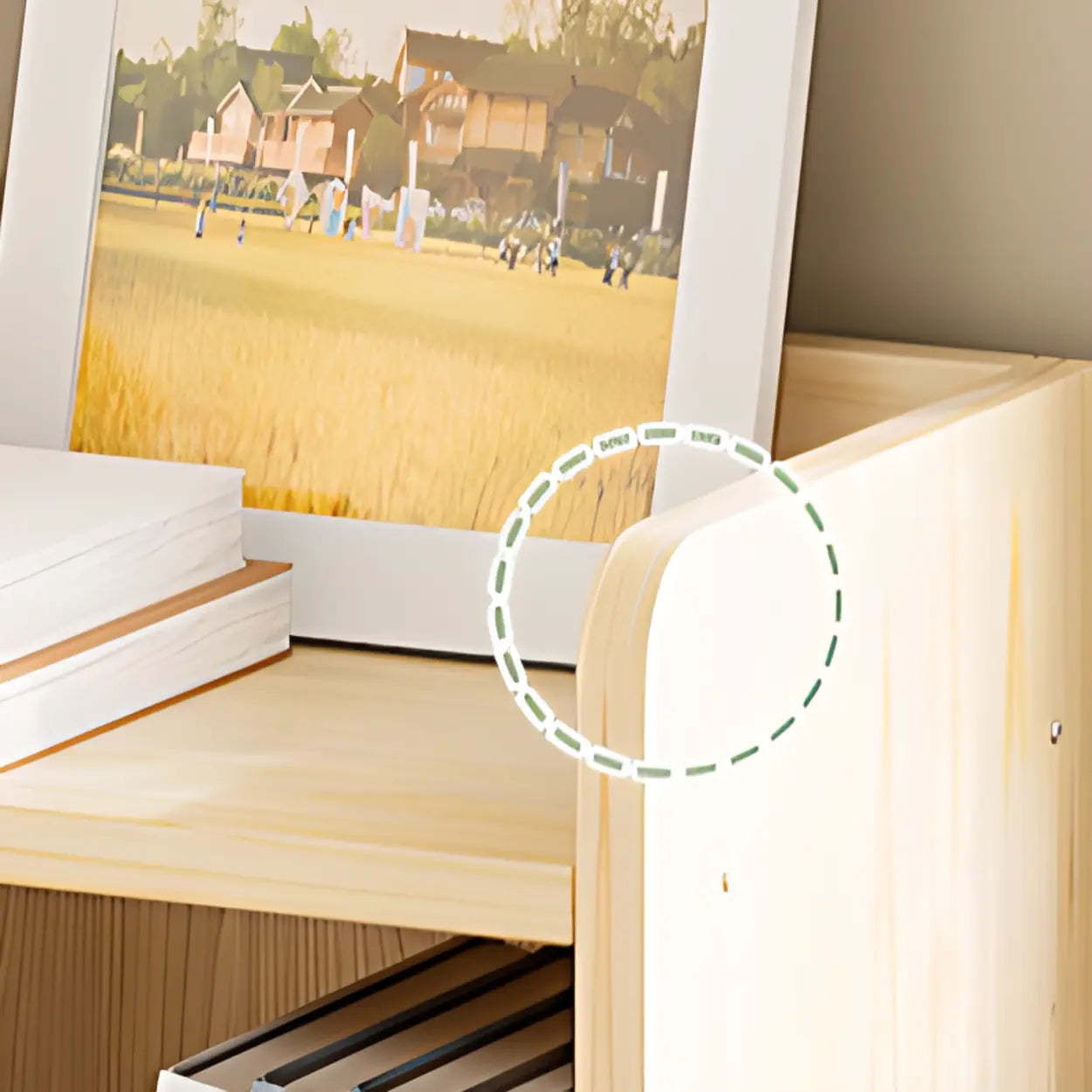 Rustic Natural Wooden Storage Bookcase