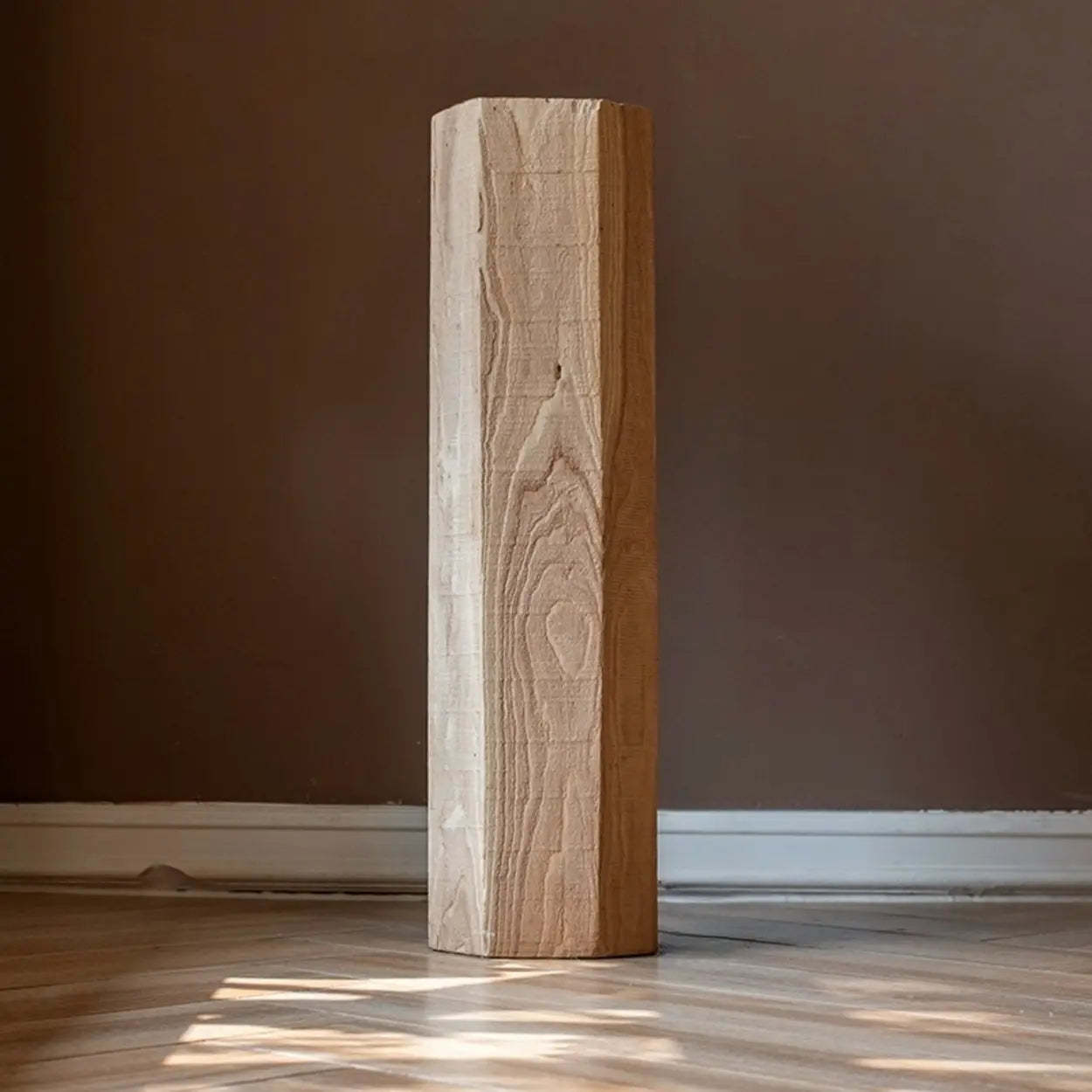 Rustic Natural Wood Floor Plant Stand