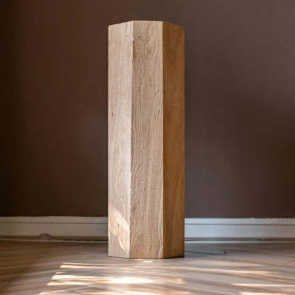Rustic Natural Wood Floor Plant Stand