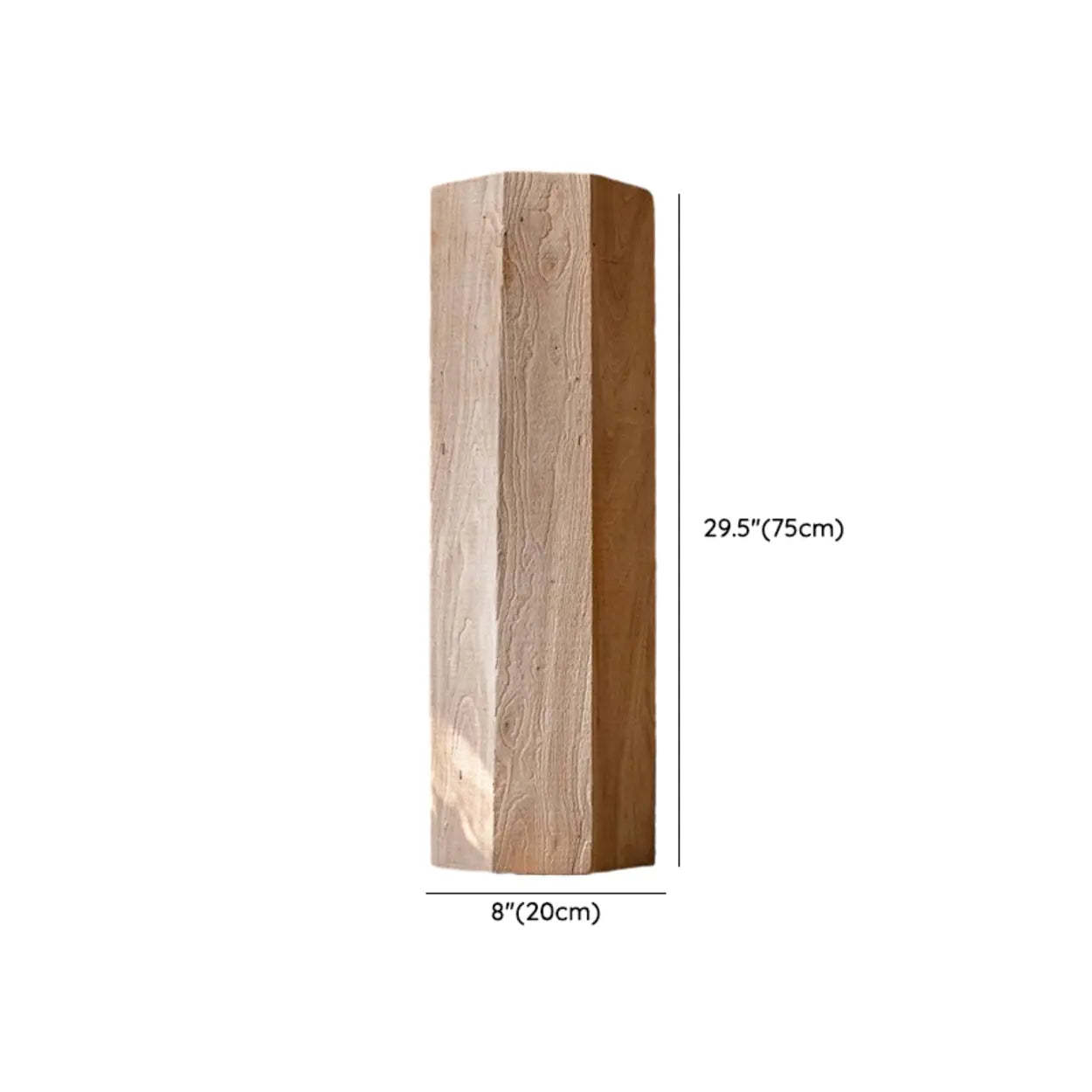 Rustic Natural Wood Floor Plant Stand