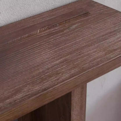 Rustic Natural Rectangular Wood Console Table