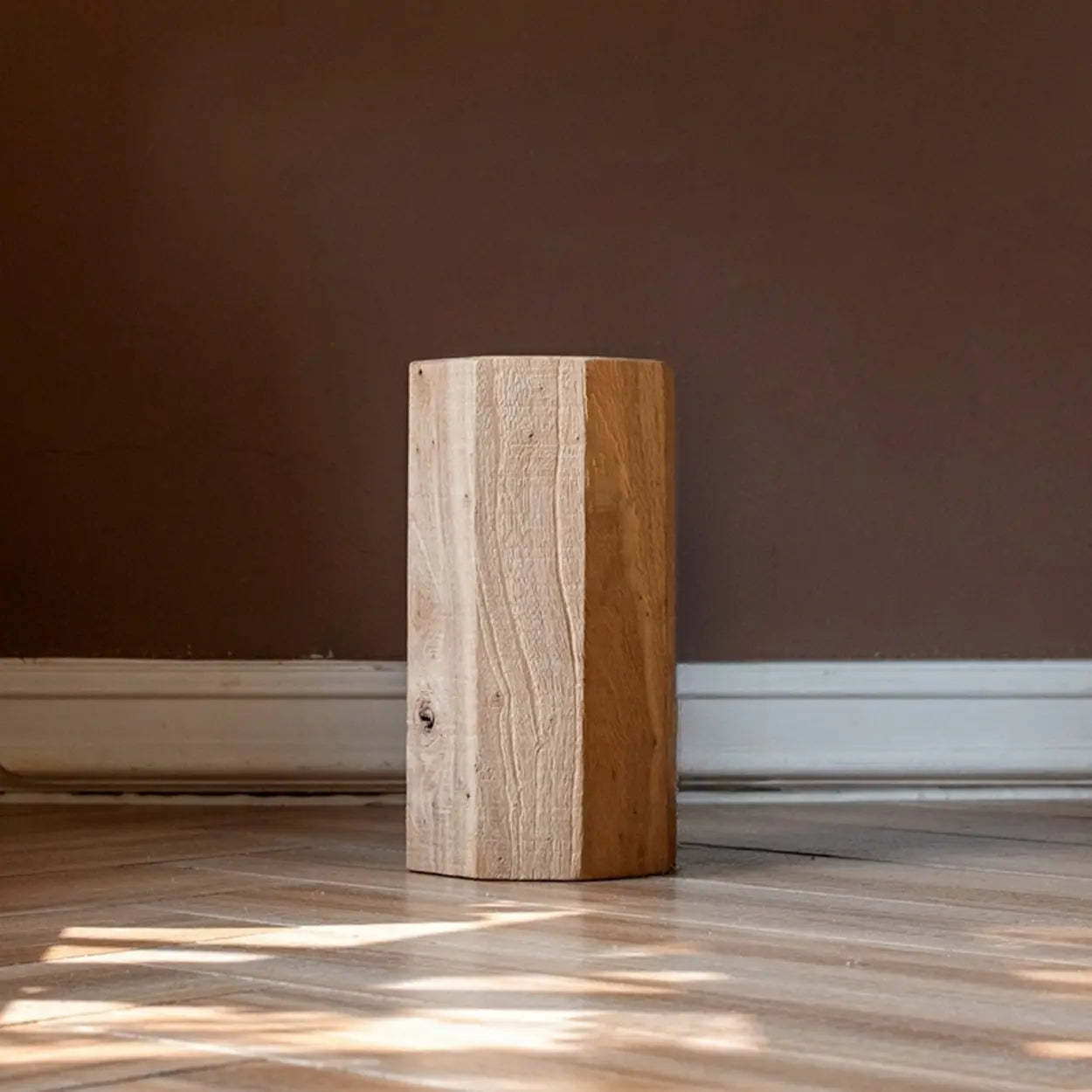 Rustic Natural Wood Floor Plant Stand