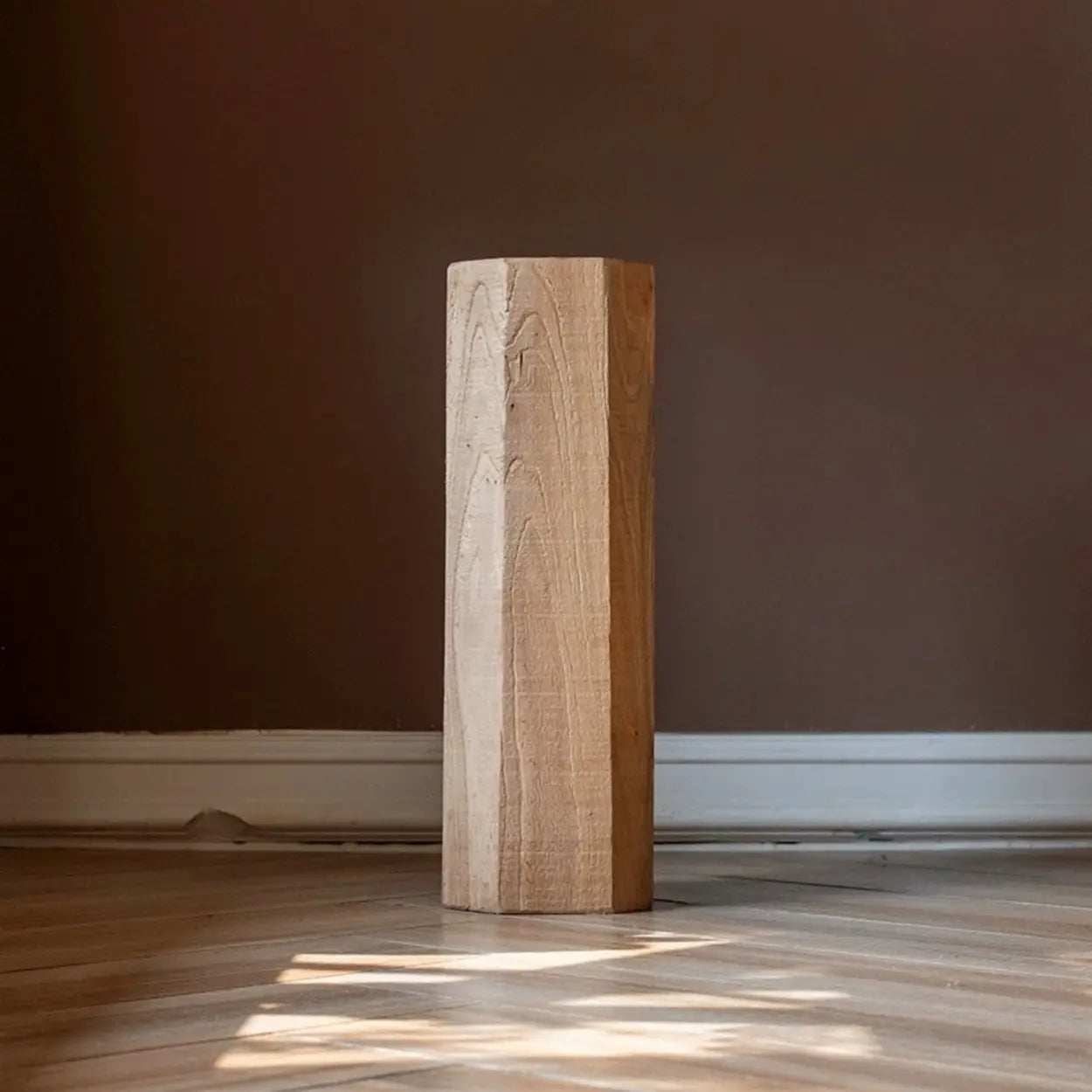 Rustic Natural Wood Floor Plant Stand