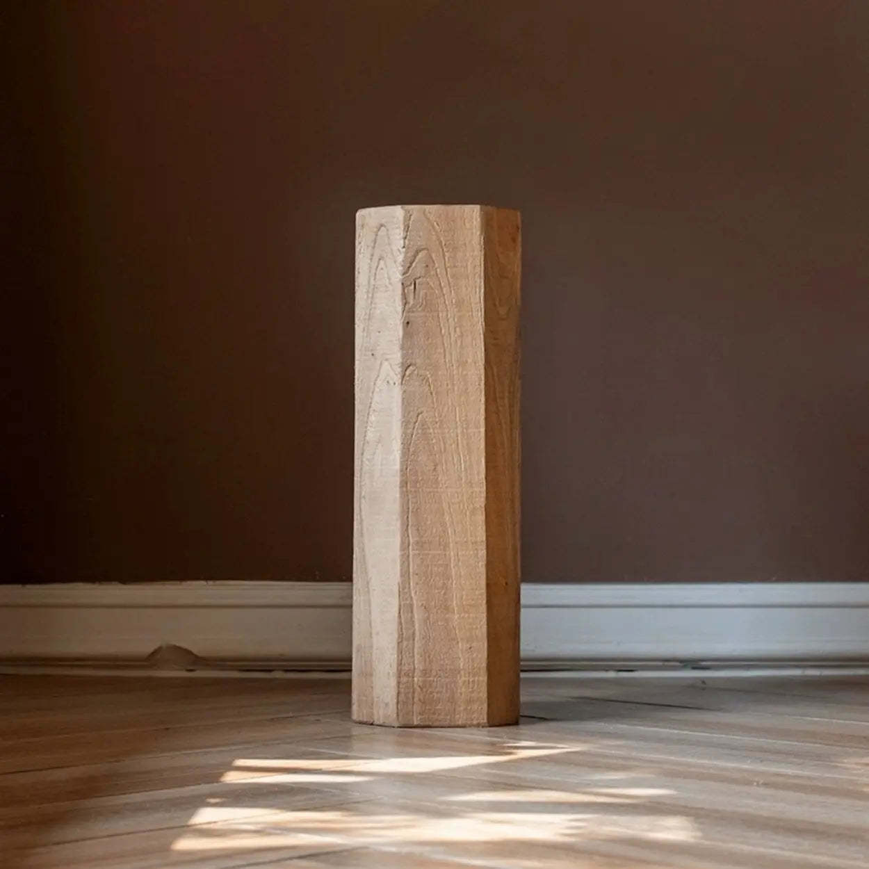 Rustic Natural Wood Floor Plant Stand