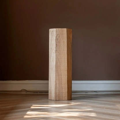 Rustic Natural Wood Floor Plant Stand