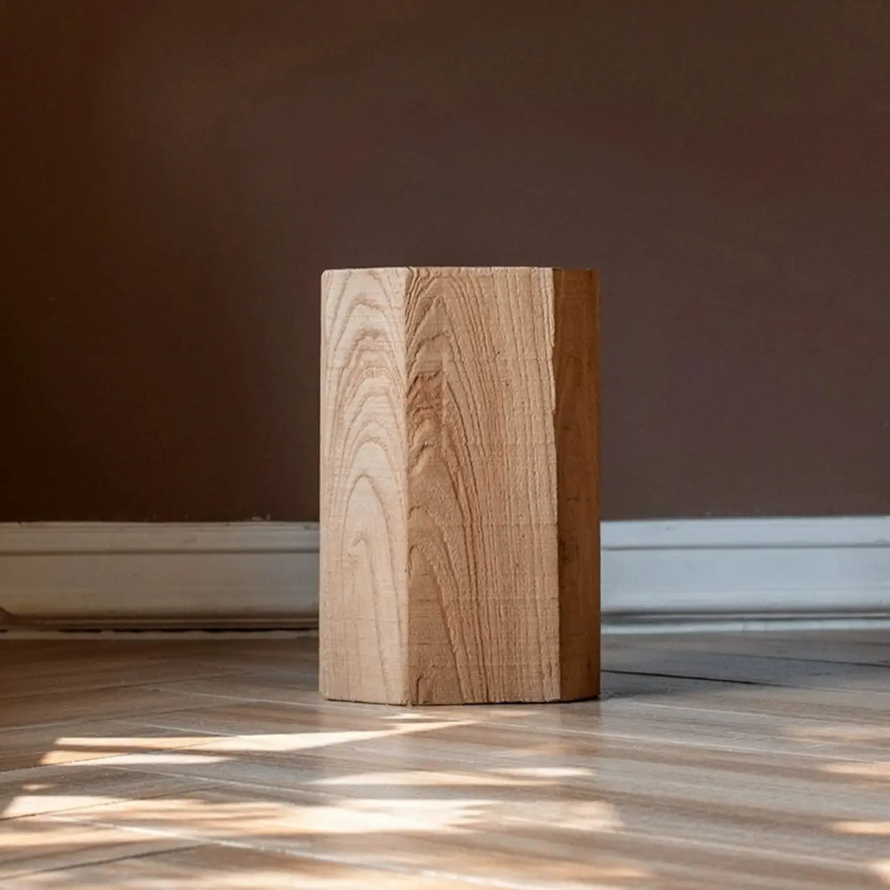 Rustic Natural Wood Floor Plant Stand